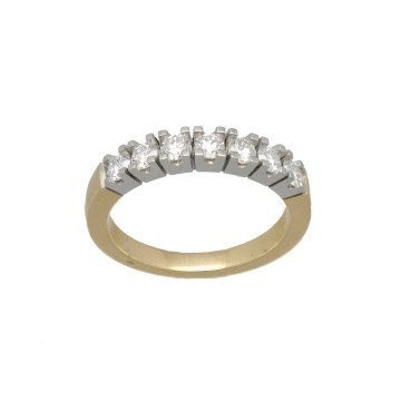 14 Krt Alliance ring met Briljant 0.70Ct. 