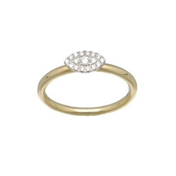 14 Krt Marquise Entourage ring met Briljant 
