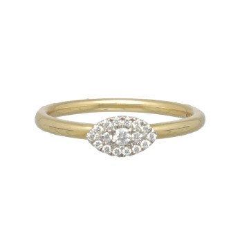 14 Krt Marquise Entourage ring met Briljant 