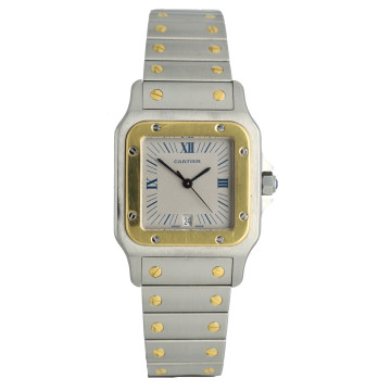 Cartier Santos Galbee Goud/Staal 187901
