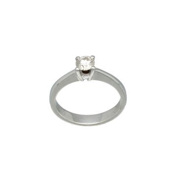 18 Krt. witgouden Solitaire ring Briljant 0.50Ct. 