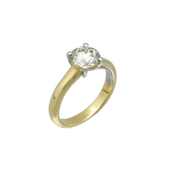 18 Krt. gouden Solitaire ring 1.5Ct. Briljant