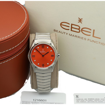 Ebel Sport Classic Diamond  Red Dial