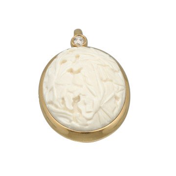 Pomellato Victoria hanger in rose goud-Agaath en Diamant