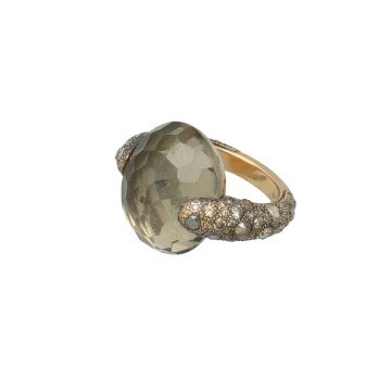 Pomellato Tango Rookkwarts Diamant Ring