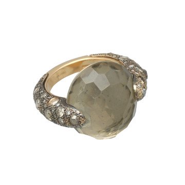 Pomellato Tango Rookkwarts Diamant Ring