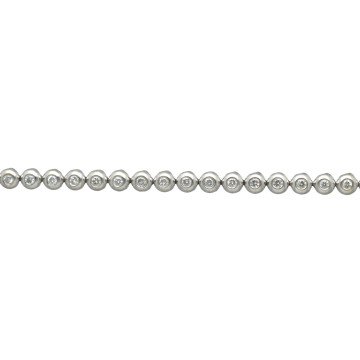 18 Krt Witgouden Tennis Armband ca. 1.15 Ct