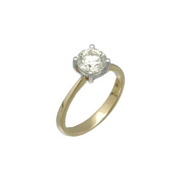 Solitairring met Briljant van 1.27 Ct incl. HRD certificaat