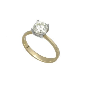 Solitairring met Briljant van 1.27 Ct incl. HRD certificaat