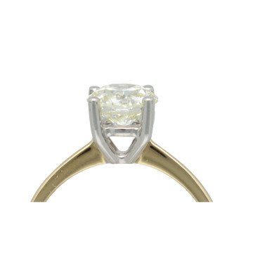 Solitairring met Briljant van 1.27 Ct incl. HRD certificaat