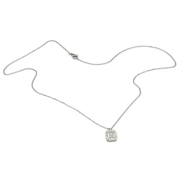 Witgouden  collier met Diamant 0.17 Ct
