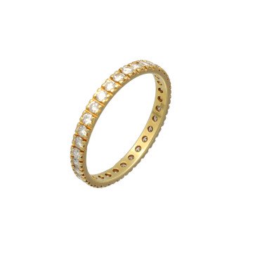 Alliance ring rondom bezet met Diamant 0.70 Ct