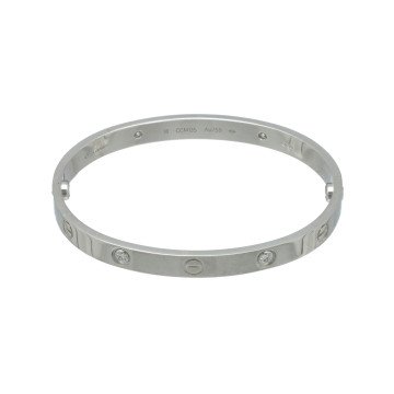 Witgouden Cartier Love Armband Diamant Mt 18