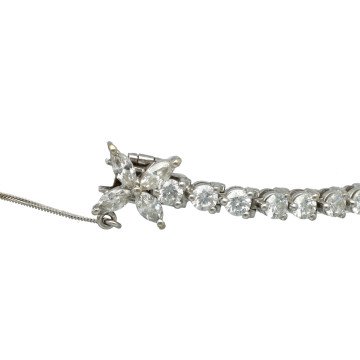 18 Krt Witgouden Tennis Armband 12.92 Ct