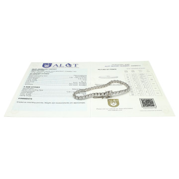 18 Krt Witgouden Tennis Armband 12.92 Ct