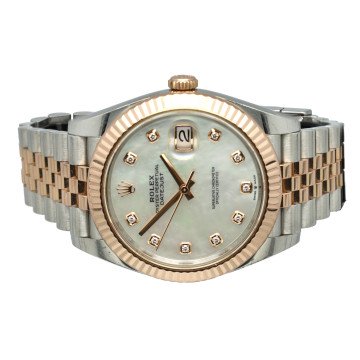 Rolex Datejust 41 Rose Goud/Staal Diamant Ref 126331