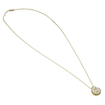 14 Krt. collier met peervormige briljanthanger.