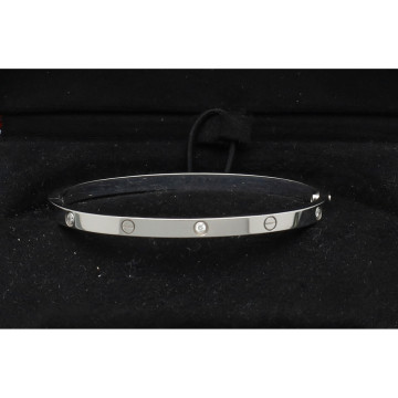 Witgouden Cartier Love Armband met Diamant smal model