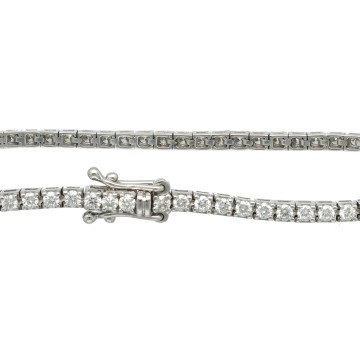 18 Krt Witgouden Tennisarmband bezet met 2.03 Ct Briljant