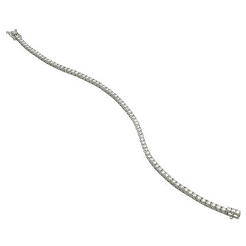 18 Krt Witgouden Tennisarmband bezet met 2.03 Ct Briljant