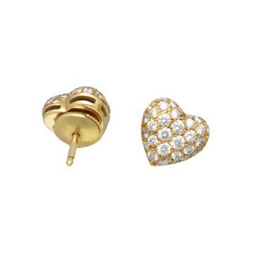 Geelgouden Cartier oorbellen met 0.80ct. Diamant