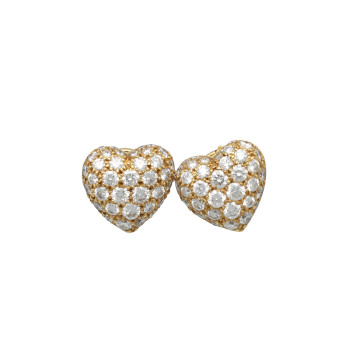 Geelgouden Cartier oorbellen met 0.80ct. Diamant