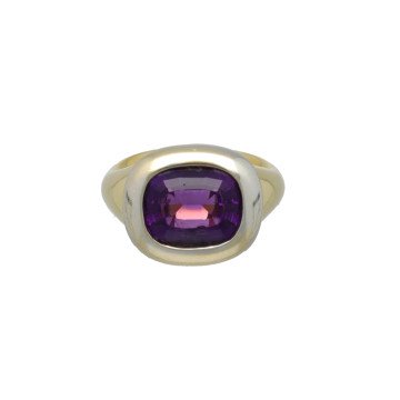 Geelgouden ring  met Amethist