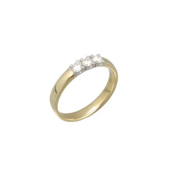 Geelgouden Alliance Ring met diamant 0.30 Ct
