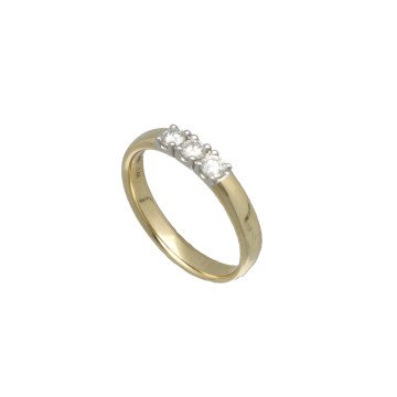 Geelgouden Alliance Ring met diamant 0.30 Ct