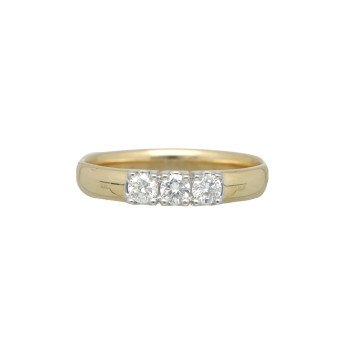 Geelgouden Alliance Ring met diamant 0.30 Ct