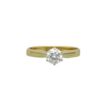 Geelgouden Solitair ring 0.50 Ct