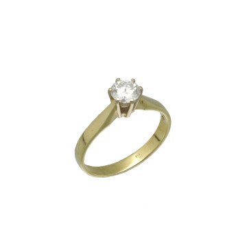 Geelgouden Solitair ring 0.50 Ct