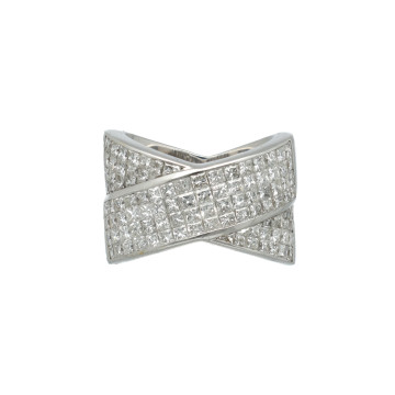Witgouden ring  3.84Ct. Diamant