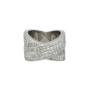 Witgouden ring  3.84Ct. Diamant