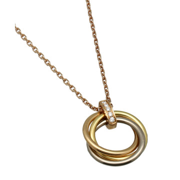 Rosegouden Cartier Trinity collier Diamant