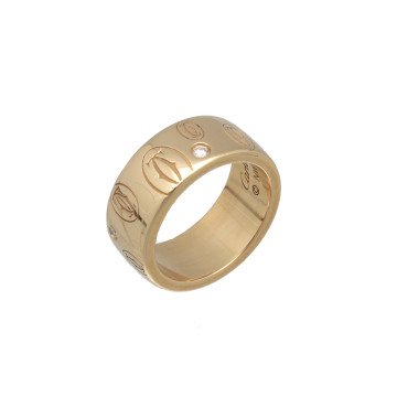 Rosegouden Cartier Happy Birthday ring diamant