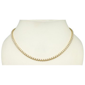 geelgouden tenniscollier 9.04 Ct