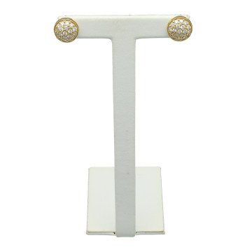 Geelgouden oorknoppen met Diamant 
