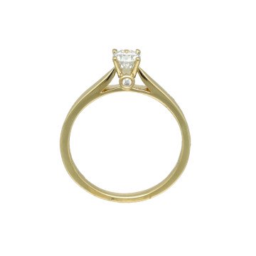 Geelgouden solitairring Diamant 0.51 Ct