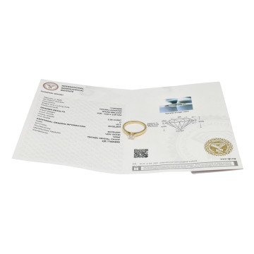 Geelgouden solitairring Diamant 0.51 Ct