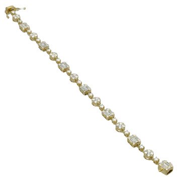 Geelgouden armband met diamanten 3.43 ct.