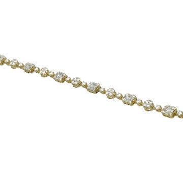Geelgouden armband met diamanten 3.43 ct.