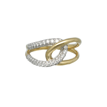 Geelgouden slag ring met diamant 0.57 ct