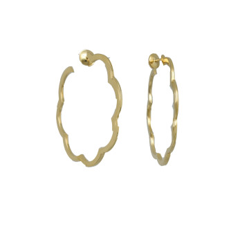 Chanel Oor ringen "Profil de Camelia" Geelgoud